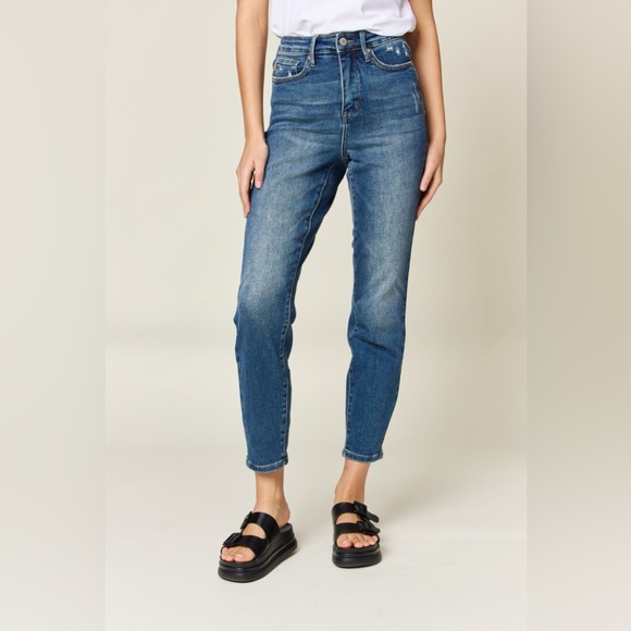 Judy Blue Denim - Judy Blue Full Size Tummy Control High Waist Slim Jeans